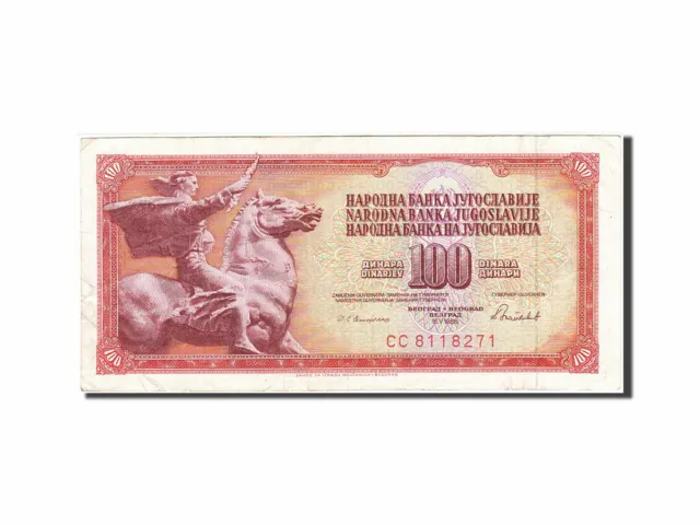 [#264313] Banknote, Yugoslavia, 100 Dinara, 1978, 1986-05-16, KM:90c, VF(30-35)