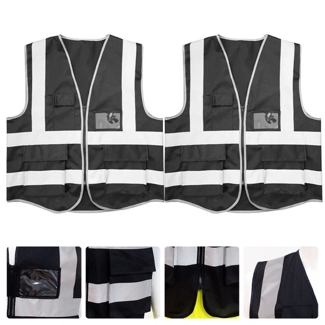 Gilet in tessuto lavorato a maglia riflettenti gilet di sicurezza riflettenti auto riflettenti