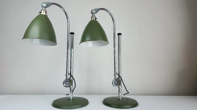 Bestlite BL1 lamp. Iconic 1950s modernist/Bauhaus. Green. 2 available