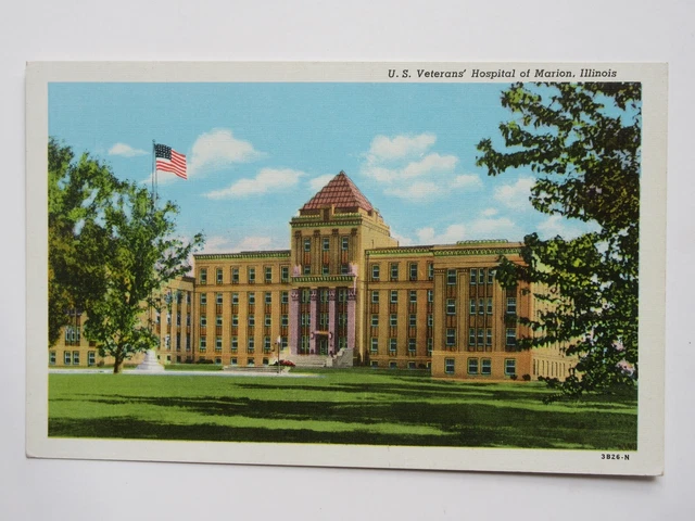 Marion Illinois - Us Veteran's Hospital Vintage Postcard Board