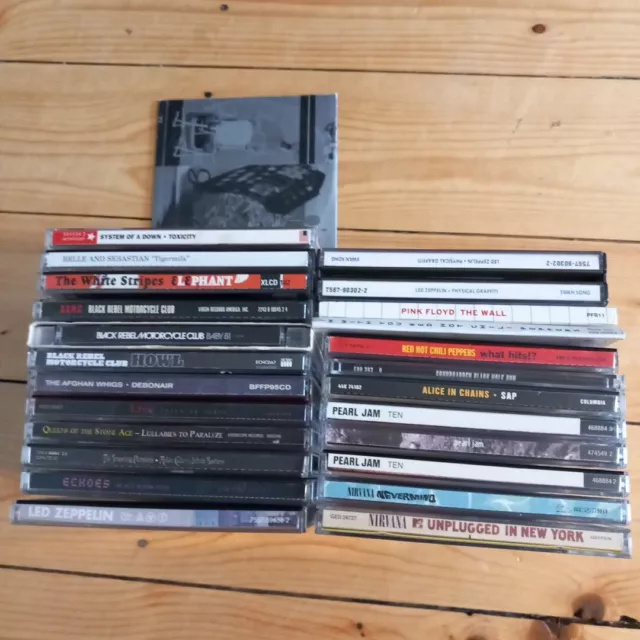 Rock Metal CD Bundle x 23 albums 27 Cds Nirvana Led Zep Pearl Jam Red Hot Chilli