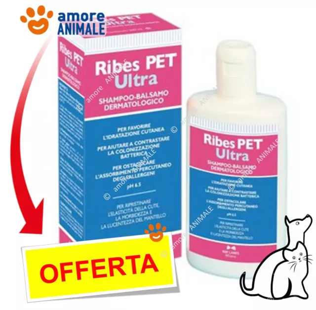 NBF Lanes Ribes Pet Ultra 200 ML- Shampoo Balsamo Dermatologico per cani e gatti