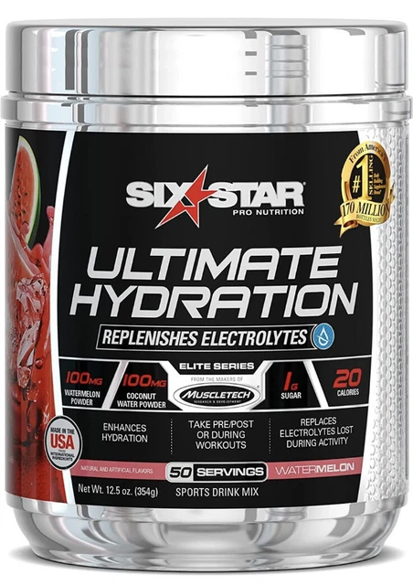 Ultimate Hydration 50 porciones sandía seis estrellas mezcla bebida exp. 03/2024