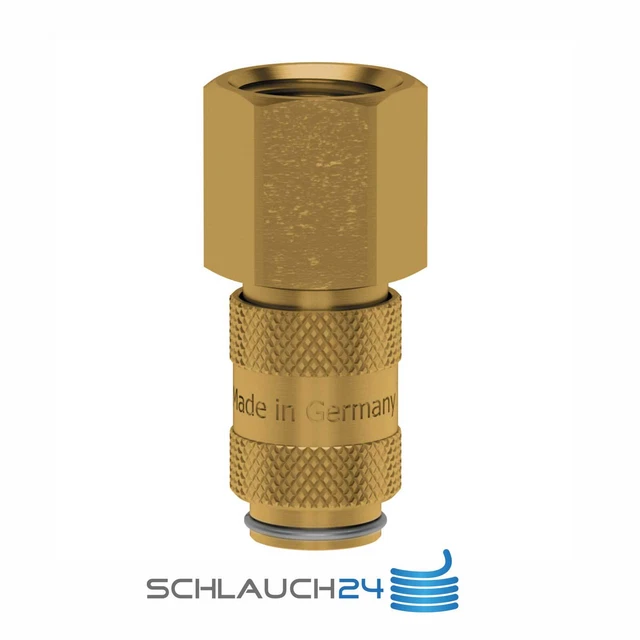 2 Raccords Rapides 1/4" Filetage Extérieur Laiton - Pour Air Comprimé, Outils Pneumatiques - Longueur 42mm