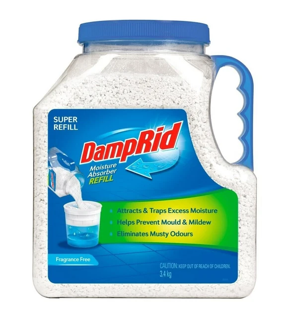 DAMPRID 3.4KG MOISTURE Absorber Refill Helps Prevent Molds Mildew