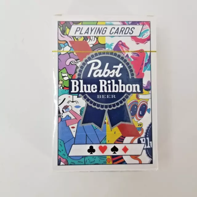 NEW SEALED Pabst Blue Ribbon PBR Beer Poker Playing Cards Art by 6 Artists