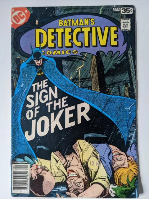 DETECTIVE COMICS #476 Joker / Batman DC Comics 1978