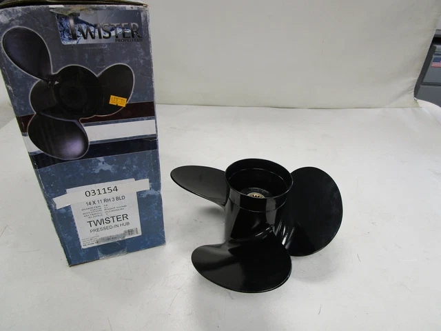 Michigan Wheel Twister Rh Propeller 14" D X 11" P Aluminum  Marine Boat