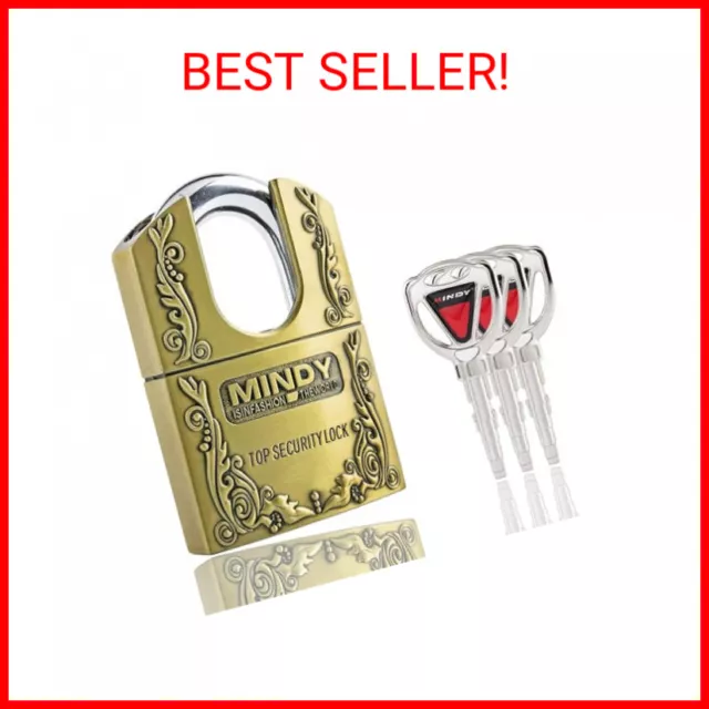 3 Keys 40mm Heavy Duty Warehouse Shrouded Hardened Keyed Padlock Top Security Lo