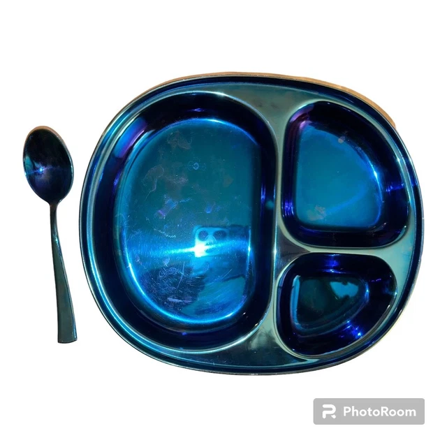Ahimsa Divided Plate & Spoon Mindful Eating