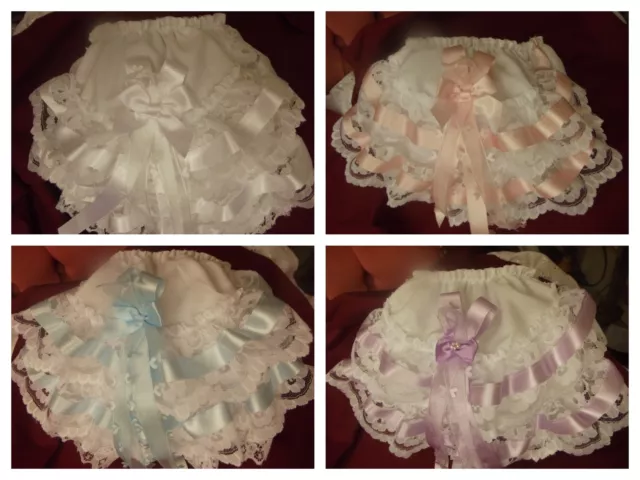 Dream Girls Romany Various Hearts  Frilly Knickers Pink Peach Lilac Red