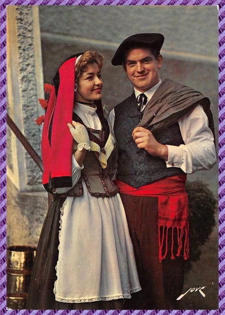 Carte Postale Ancienne Amélie-les-Bains - Jeune Couple Catalan - Vintage
