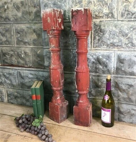 Large Antique Chunky Balusters, Vintage Wood Spindles Architectural Salvage C,