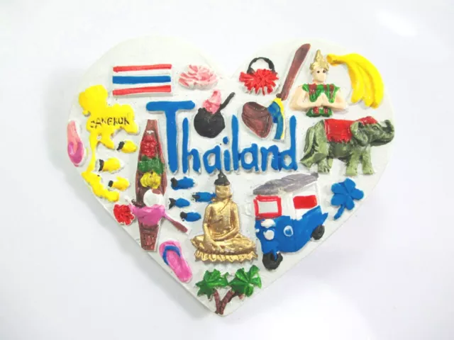 Thailand Elefant magnet Souvenir Asien Buddha Strand Meer Tuktuk Herz (A93)