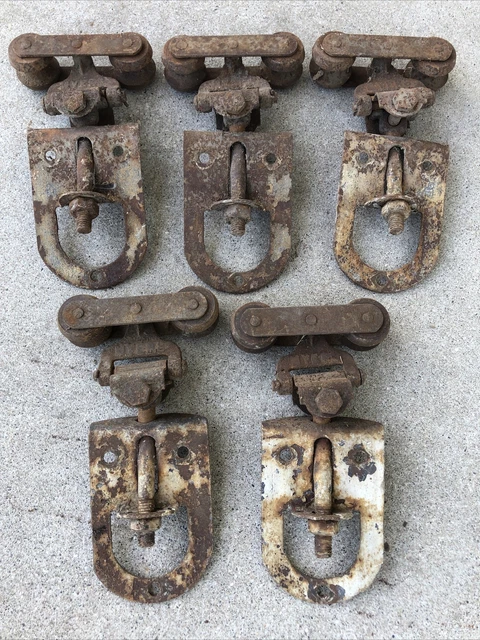 Vintage Antique Myers Ashland Barn Door Hangers Track Roller Sliding Door
