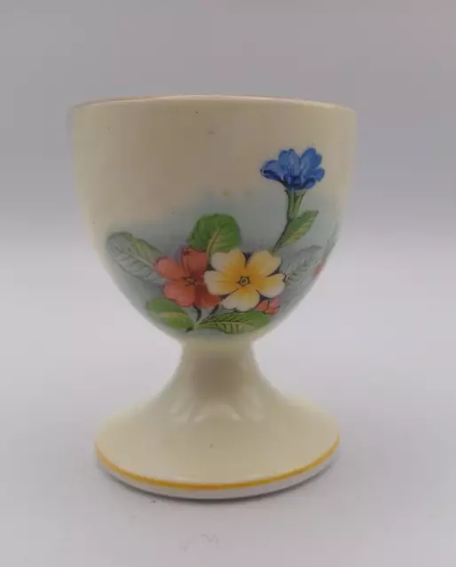 Aynsley Bone China Egg Cup Primula Flowers Art Deco