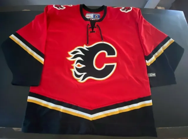 Calgary Flames Blasty Horse CCM Jersey Jerome Iginla #12 Size XL NHL  Vintage