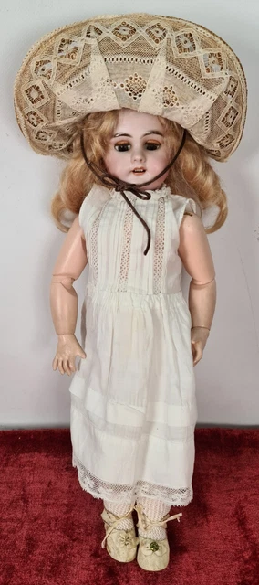 Poupée, Tête Porcelaine SFBJ 301 PARIS 5 Bouche Ouverte, Articulée H