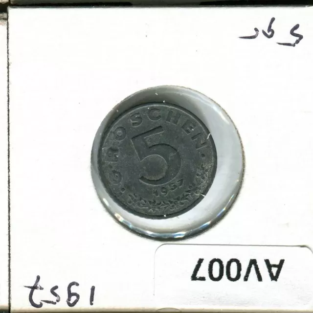 5 GROSCHEN 1957 AUSTRIA Coin #AV007C