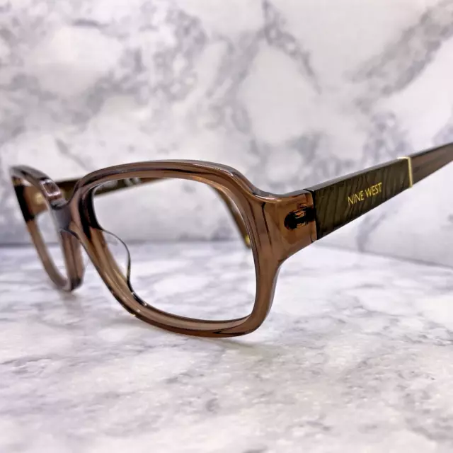 Nine West Eyeglasses Authentic Frames NW608S 210 55 [] 19 135 MM Brown Gold