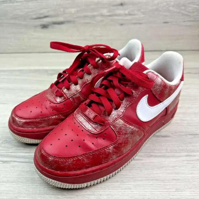 nike air force 1 low womens red pre valentine sneakers size 8
