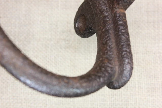 Old Harness Hook Coat Tack Vintage 1800’S Barn Find Cast Iron Large 11” Size 11