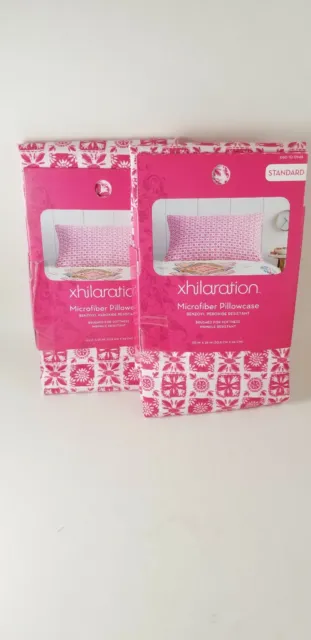 Xhilaration Set Of Two (2) Standard Microfiber Pillowcases Tile Design Pattern