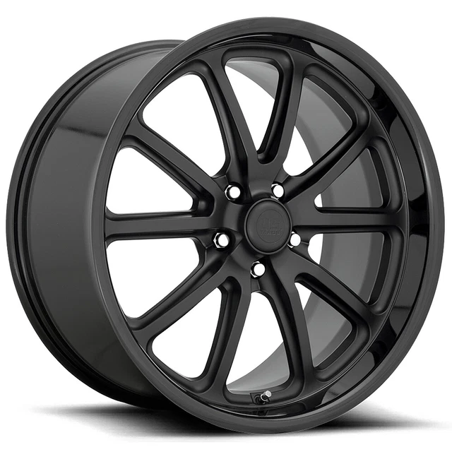US Mags U123 Rambler 18x8 5x4.75" +1mm Double Black Wheel Rim 18" Inch