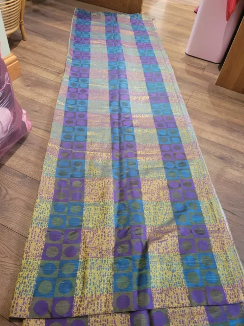 Stunning Rare Vintage Art Deco Mid Century Multicolored Panel Curtains
