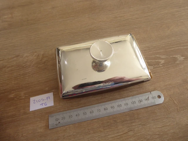 LARGE Sterling Silver Mounted  Desk Roll Blotter Birmingham 1918