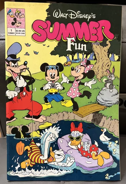 Walt Disney's Summer Fun #1 Nm Ob 1991 64 Pages Scamp Mickey Mouse Donald Duck+