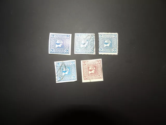Briefmarken „5x Österreich Kaiserreich teilw. Falz wie abgebildet (16)“