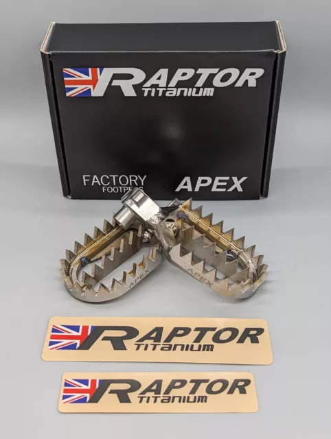 New Raptor RX003 Titanium Footrests Yamaha YZF 250 450 99-22 5MM BACK