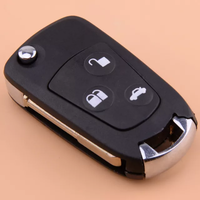 3-Button Flip Remote Key Fob Shell Case fit for FORD Focus Fiesta Mondeo rt