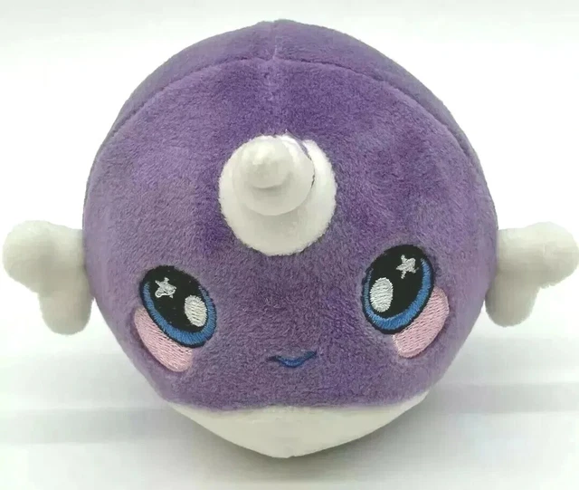 SQUISHAMALS SQUEEZAMALS PLUSH Nellie Narwhal Stuffed Animal Stress Ball