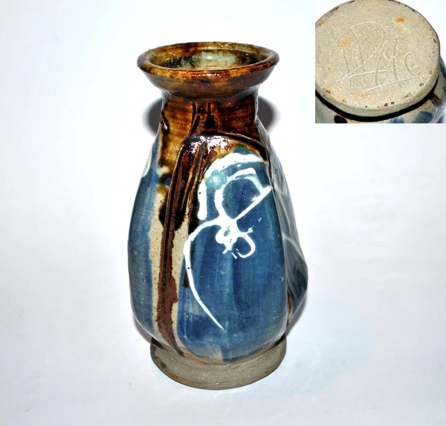Vase En Grès Artisanat Irisé Flammé Cuivré – Pièce Unique Décorative