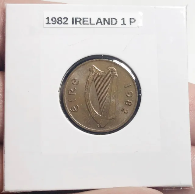 1982 Ireland 1 PENNY WORLD COIN