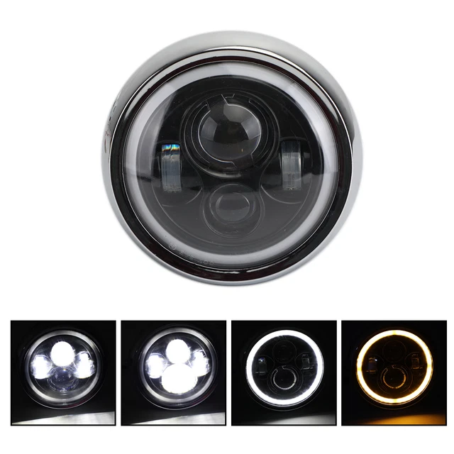7" POLLICI LED FARO HI/LO DRL ANTERIORE UNIVERSALE per HONDA CB per YAMAHA VSTAR