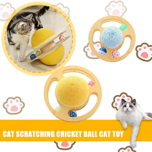Planet Turntable Scratcher Sisal Cat Scratching Ball K8 For Chasing Play O0Q0