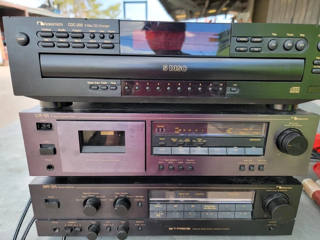 Nakamichi SR-3A Stasis Stereo Receiver with CR-1A Tape Deck & CDC-200 CD Player Nakamichi SR-3A Stasis Stereo Receiver with CR-1A Tape Deck & CDC-200 CD Player