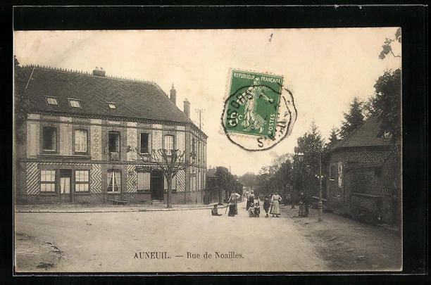 CPA Auneuil, Rue de Noailles 1913