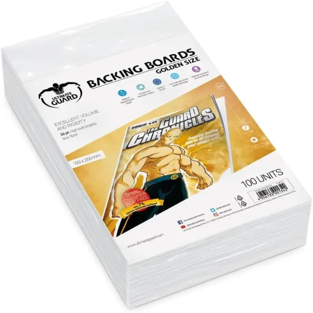 Ultimate Guard Comic Backing Boards 100-Pieces, Gold