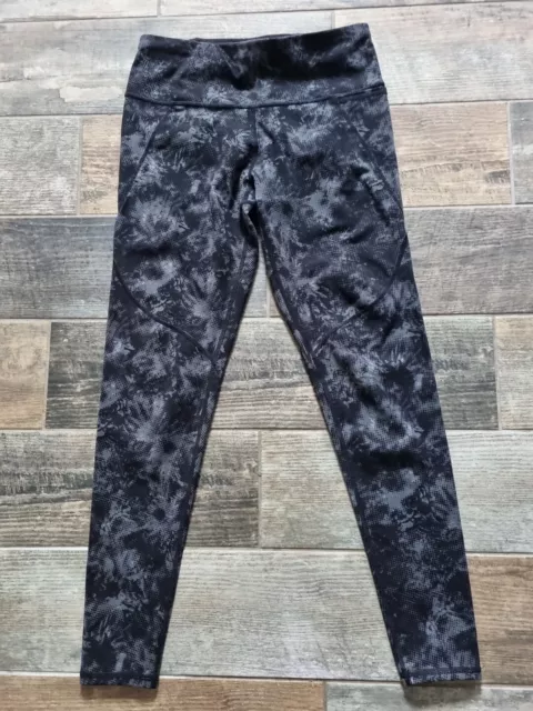 Sweaty Betty The Power Microdot Print Grey Full Length Leggings Size Small