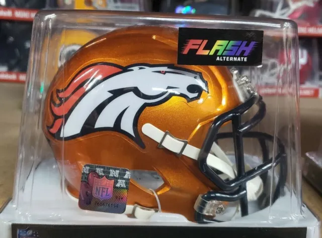 Nfl Denver Broncos Flash Riddell Mini Speed Helmet