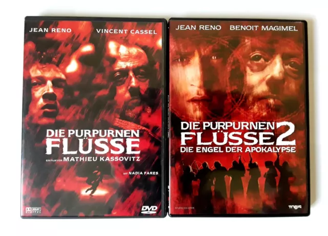 DVD: 'Die purpurnen Flüsse' und 'Die purpurnen Flüsse 2' mit Jean Reno THRILLER