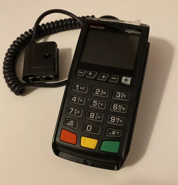Ingenico Desk/3500 Black Handheld Ethernet Color Display Credit Card Terminal Bt