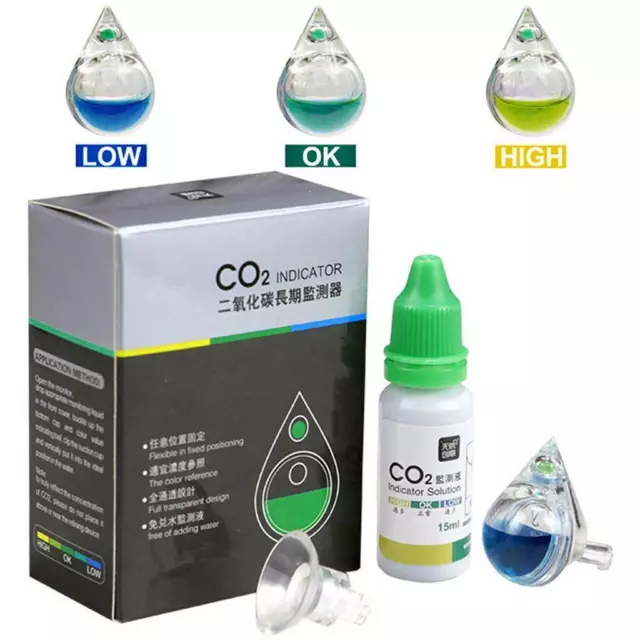 CO2 Drop Checker Glass Aquarium Monitor CO2 Indicator for Planted Fish Tank