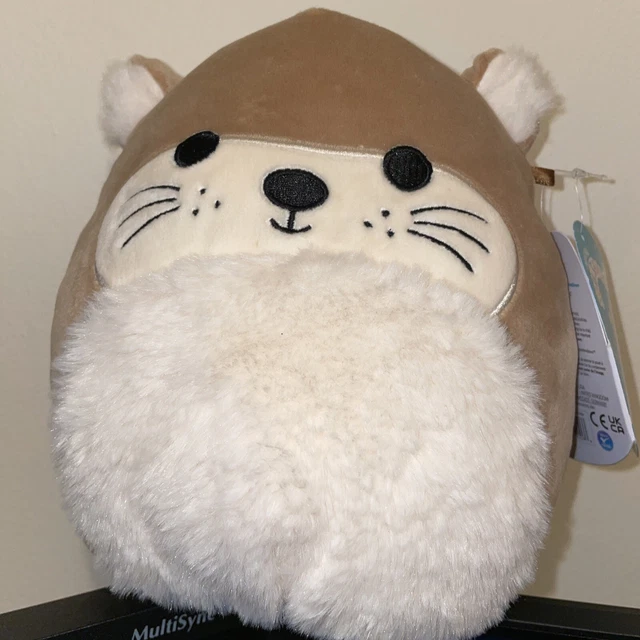SQUISHMALLOW 7.5& RIE Sea Otter Soft Tan Fuzzy Belly Sea Plush BNWT