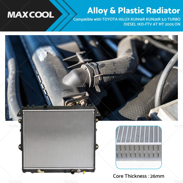 Kun25 Radiator Fire RADIATOR SUITABLE FOR Toyota Hilux Kun16R Kun26R 3.0 Td 1Kd-Ftv At Mt ...