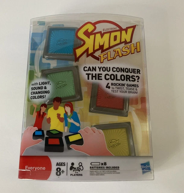 SIMON FLASH Hasbro Milton Bradley Electronic Game Cubes Light Sound Colors NEW
